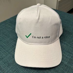 Custom made "I'm not a Robot" Captcha hat